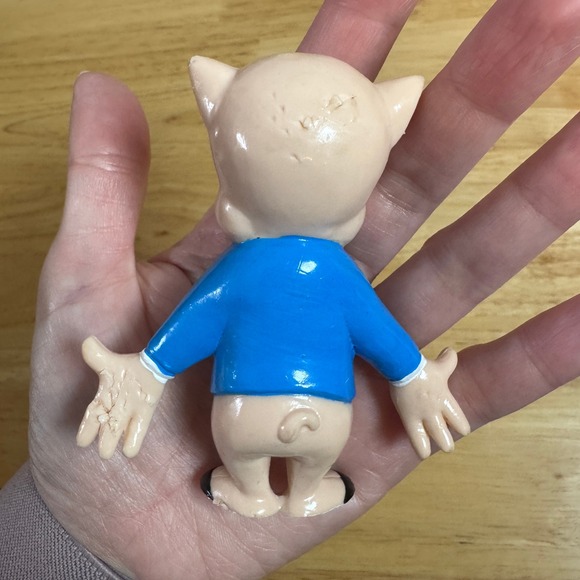 Porky Pig Figure 1990 Warner Bros Inc Made in China Collectible Toy - Picture 9 of 10